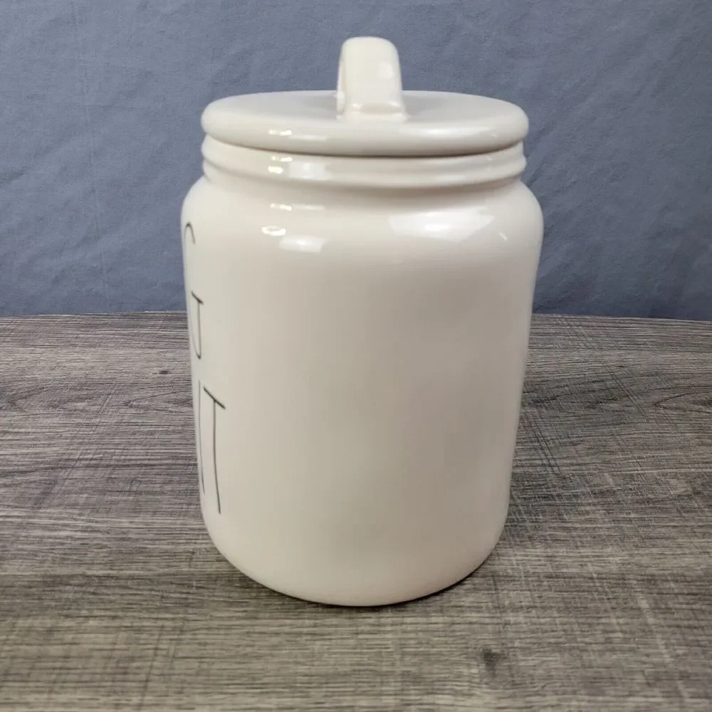 Rae Dunn Artisan Collection Farmhouse Minimilist Egg Hunt‎ Ceramic Canister